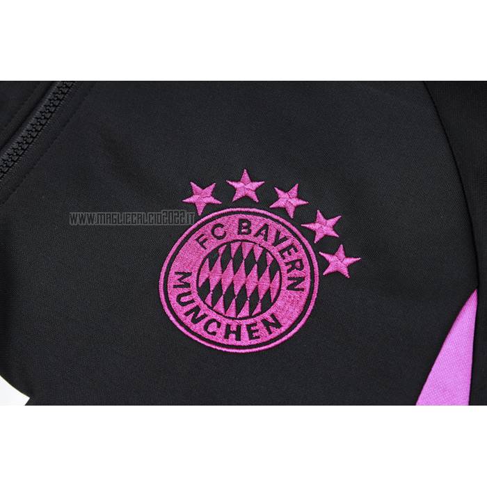 Tuta da Track de Felpa del Bayern Monaco 2023-2024 Nero y Blanco